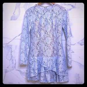 BCBGMaxazria Crystal Blue Lace Dress